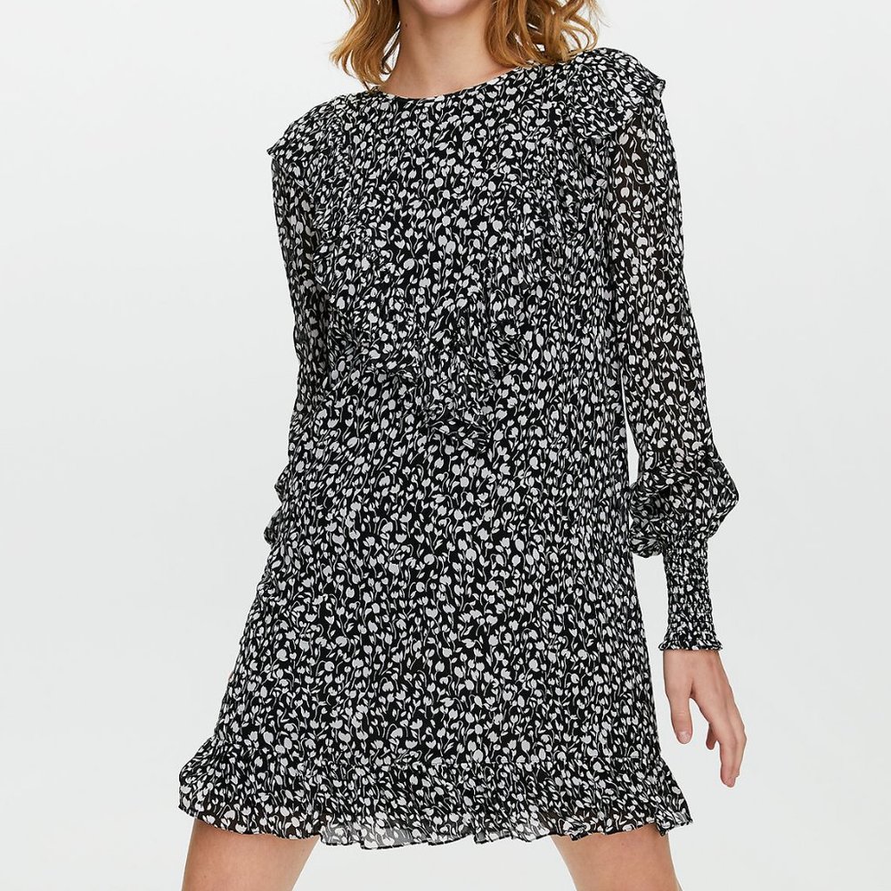 NWT Aritzia Black Floral Gimlet Dress